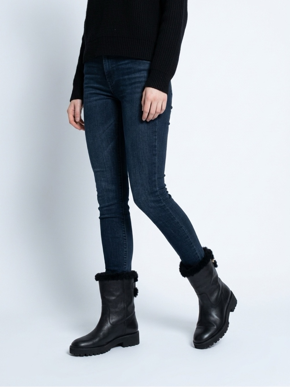 Black Stuart wietzman leather boots